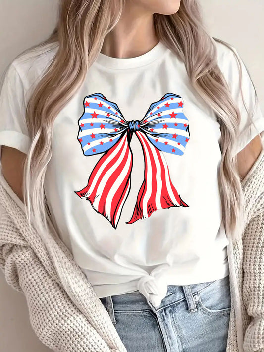 Stars Bows 4th Of July  Tee